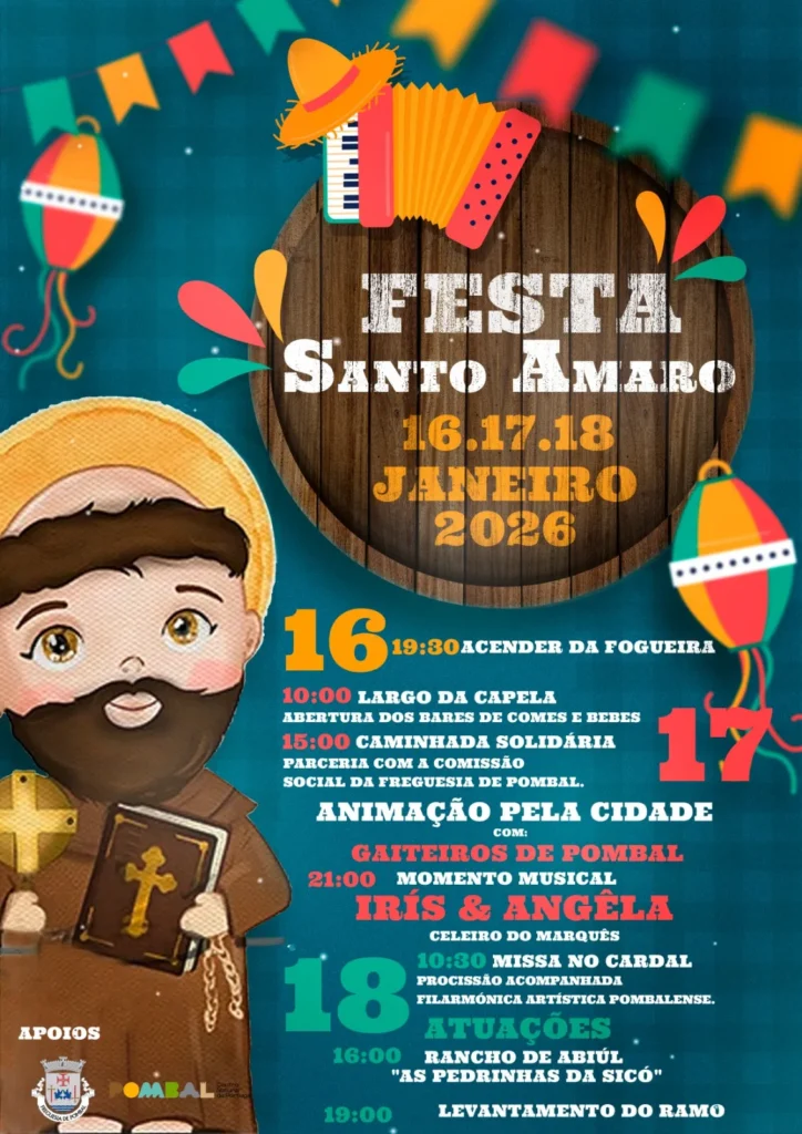 Festa de Santo Amaro 2026 em Pombal