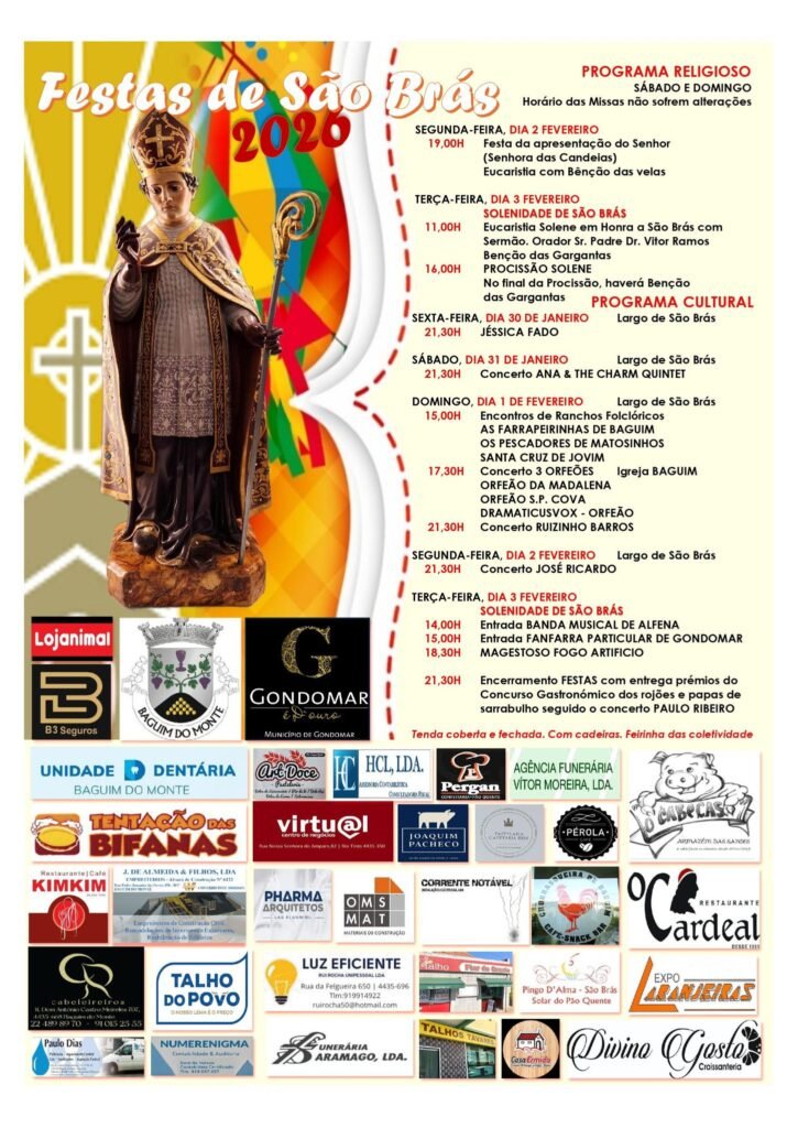 Festas de São Brás 2026 em Baguim do Monte