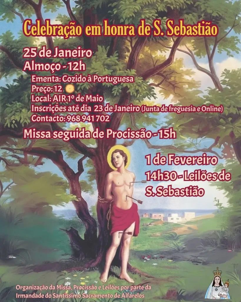 Festa de São Sebastião 2026 em Alfarelos