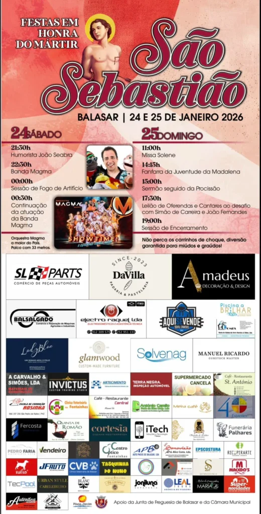 Festa de São Sebastião 2026 em Balasar