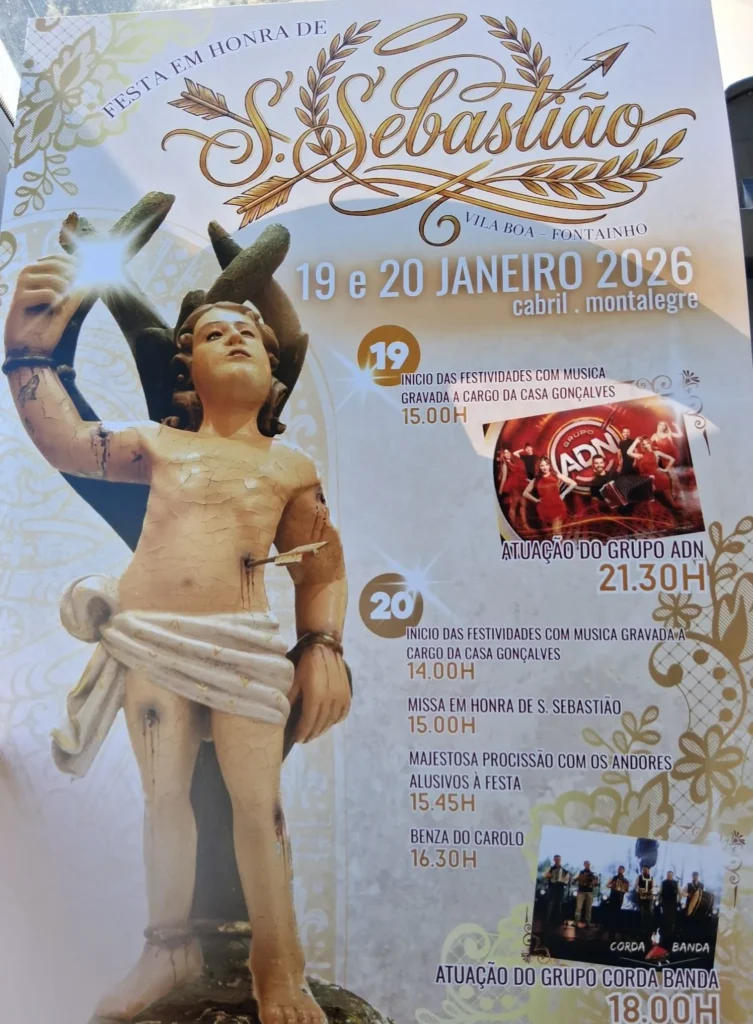 Festas de São Sebastião 2026 em Cabril