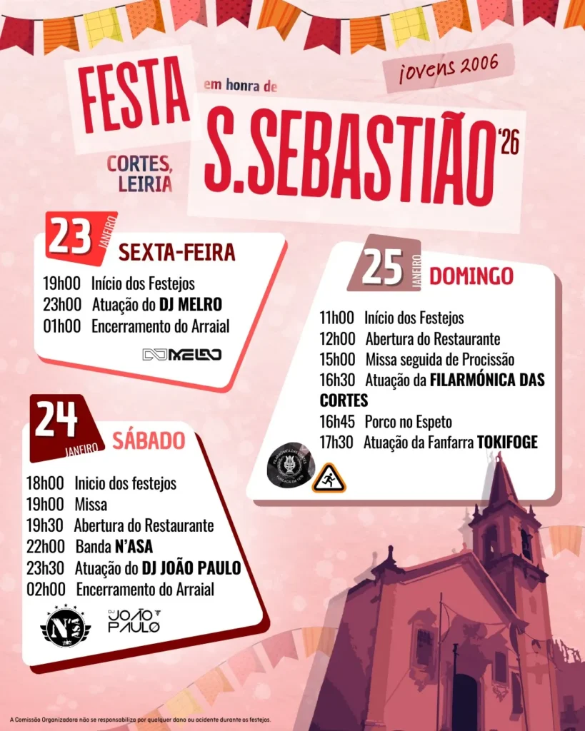 Festa de São Sebastião 2026 em Cortes