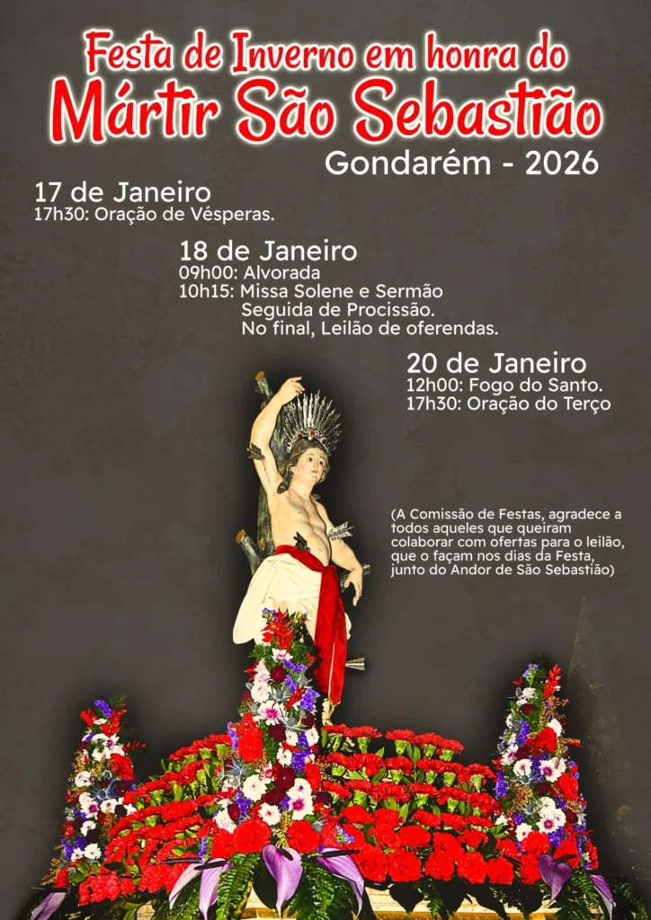 Festa de São Sebastião 2026 em Gondarém
