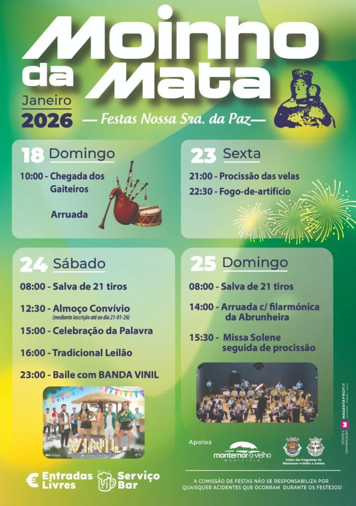 Festa da Senhora da Paz 2026 em Moinho da Mata