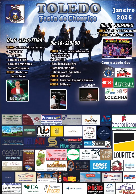 Festa do Chouriço 2026 em Toledo