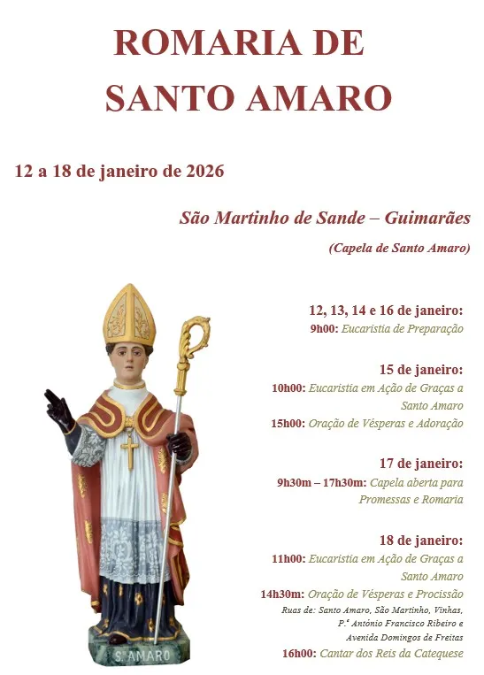 Festas de Santo Amaro 2026 em São Martinho de Sande