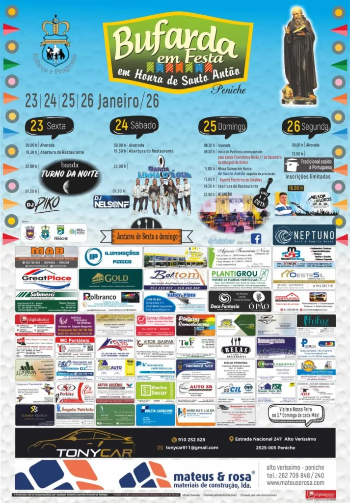 Festas de Santo Amaro 2026 em Bufarda