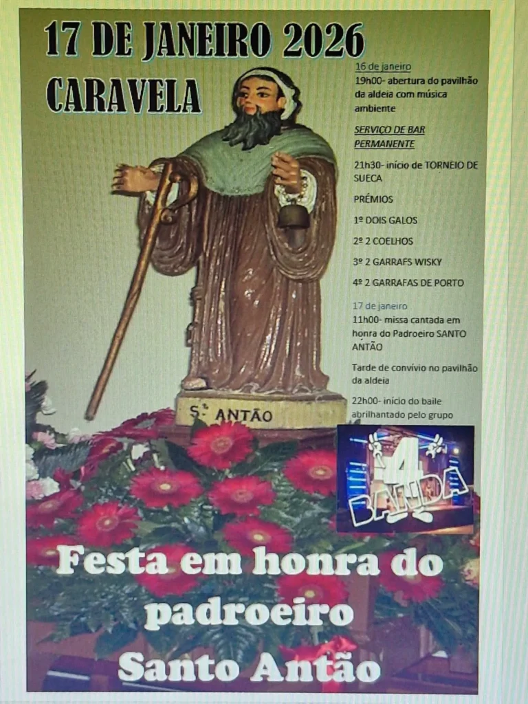 Festas de Santo Antão 2026 em Caravela