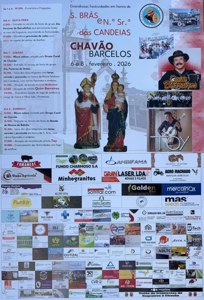 Festas de São Brás 2026 em Chavão
