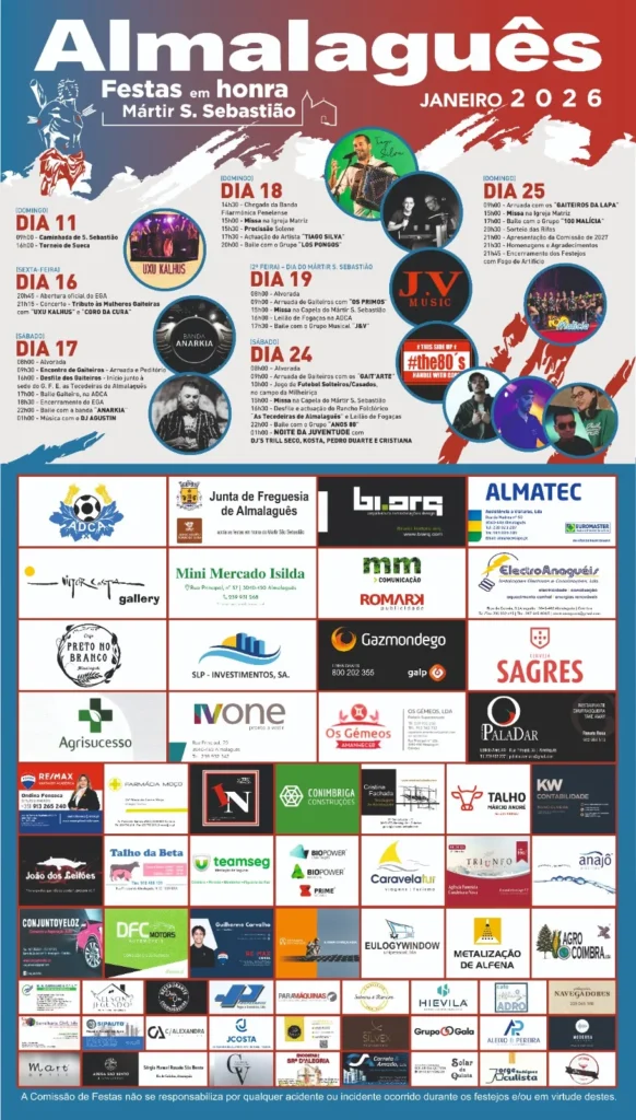 Festas de São Sebastião 2026 em Almalaguês