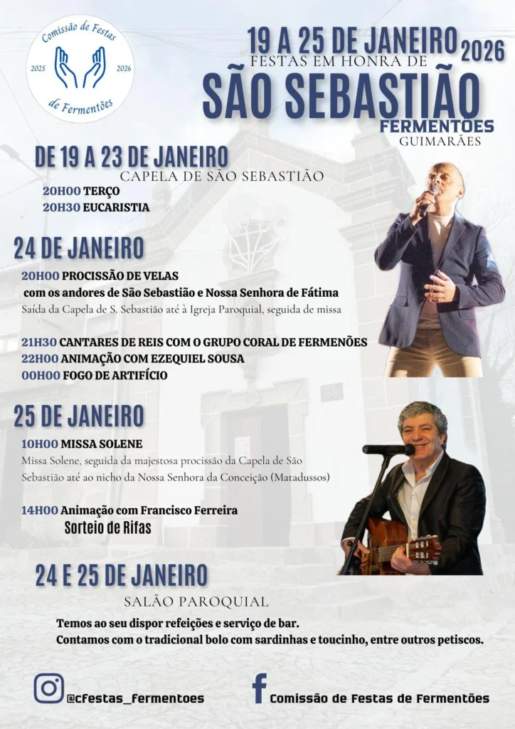 Festa de São Sebastião 2026 em Fermentões