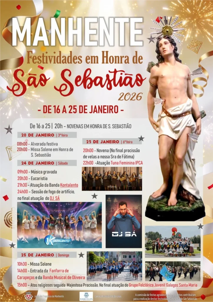 Festas de São Sebastião 2026 em Manhente