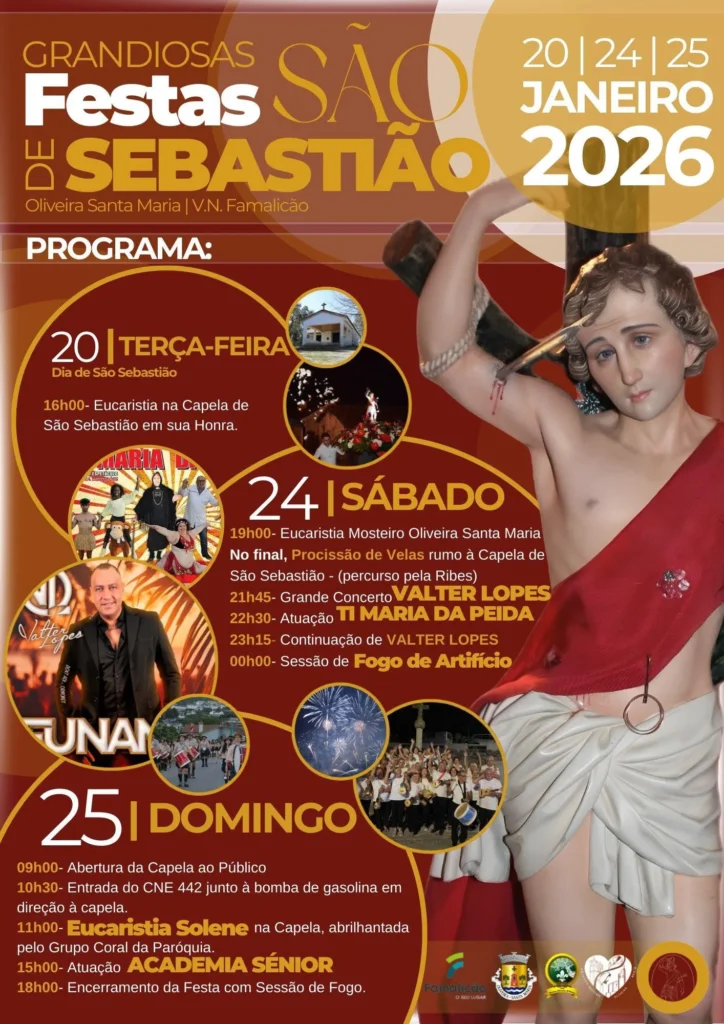 Festas de São Sebastião 2026 em Oliveira Santa Maria