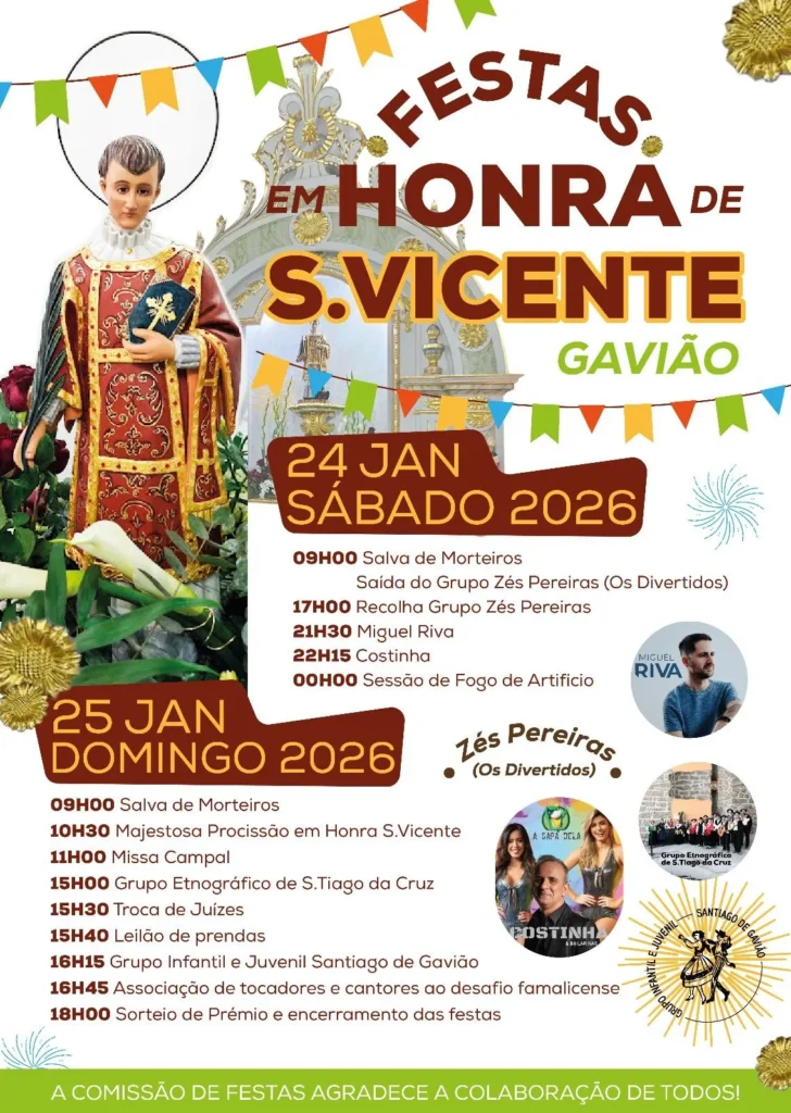 Festas de Gavião (São Vicente) 2026 em Gavião