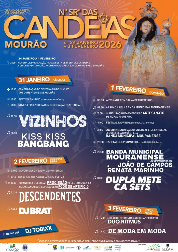 Festas da Senhora das Candeias 2026 em Mourão