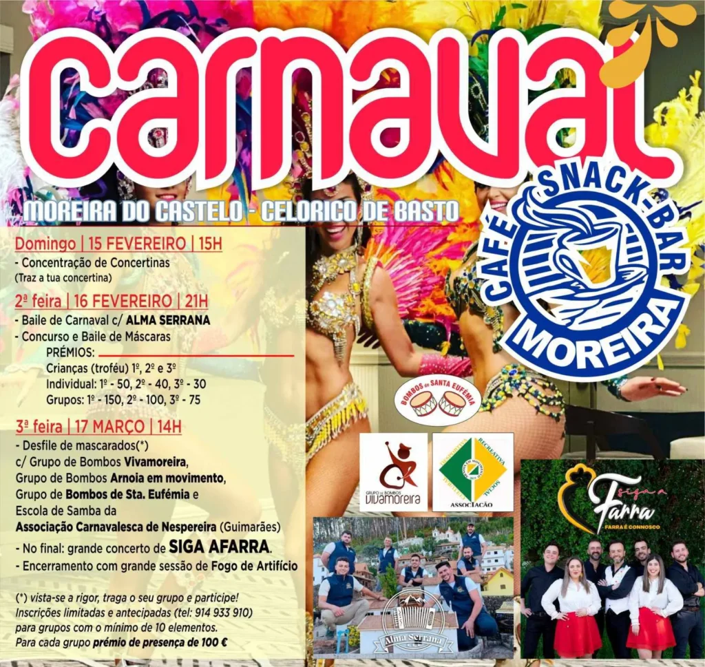 Carnaval de Moreira do Castelo, Celorico de Basto 2026