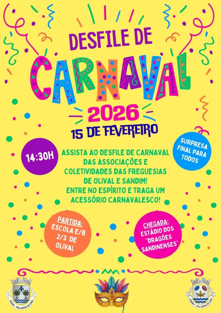Carnaval de Sandim, Vila Nova de Gaia 2026