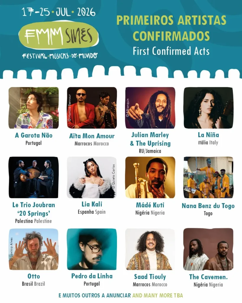 Festival das Músicas do Mundo 2026 em Sines