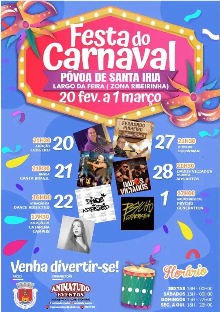 Festa de Carnaval 2026 em Póvoa de Santa Iria