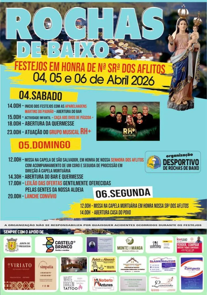 Festas de Rochas de Baixo (Senhora dos Aflitos) 2026