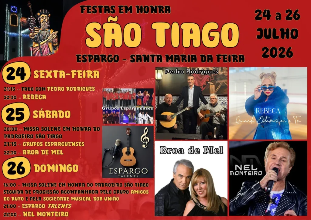 Festas de São Tiago 2026 em Espargo