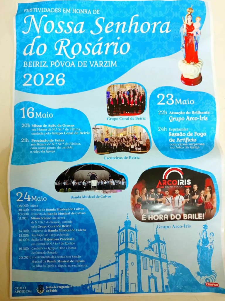 Festas de Beiriz, Póvoa de Varzim (Senhora do Rosário) 2026