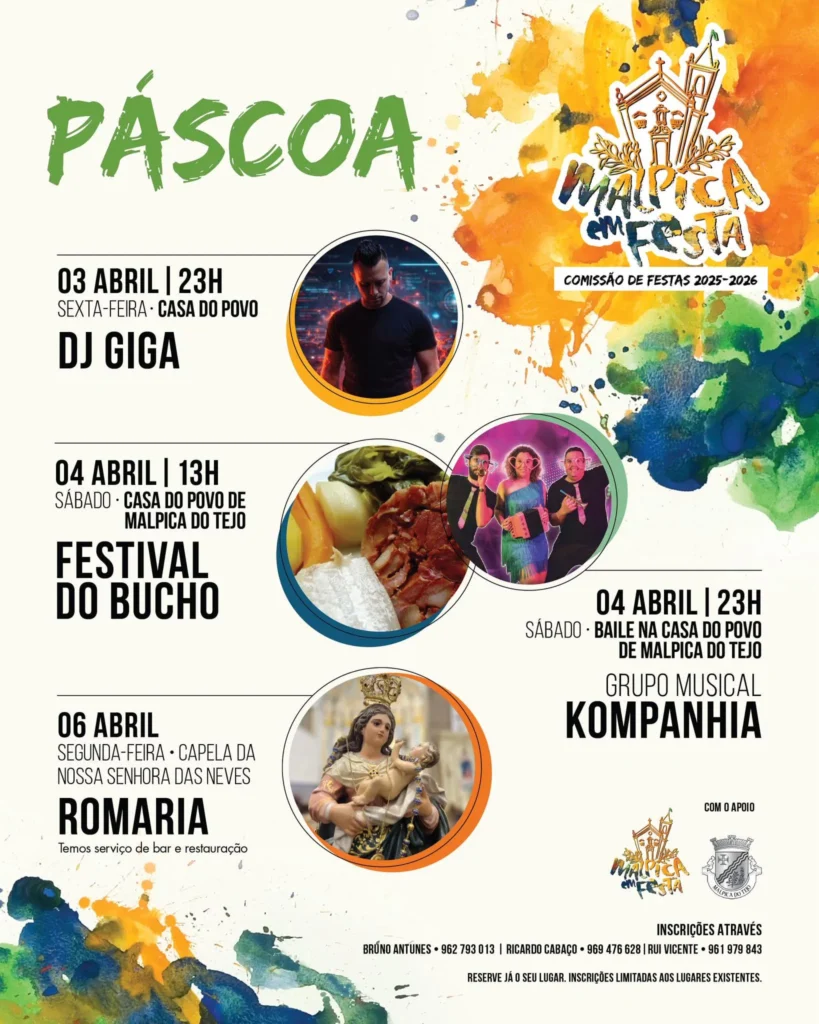 Festas de Malpica o Tejo (Páscoa) 2026 em Malpica do Tejo