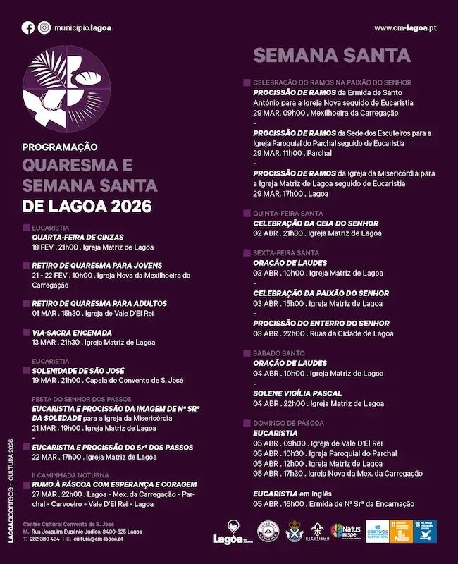 Semana Santa de Lagoa 2026
