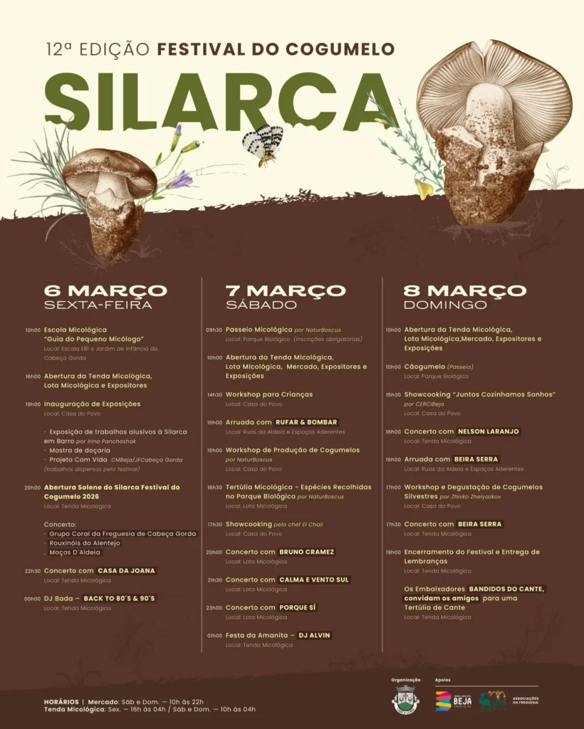Festival do Cogumelo Silarca 2026 em Cabeça Gorda