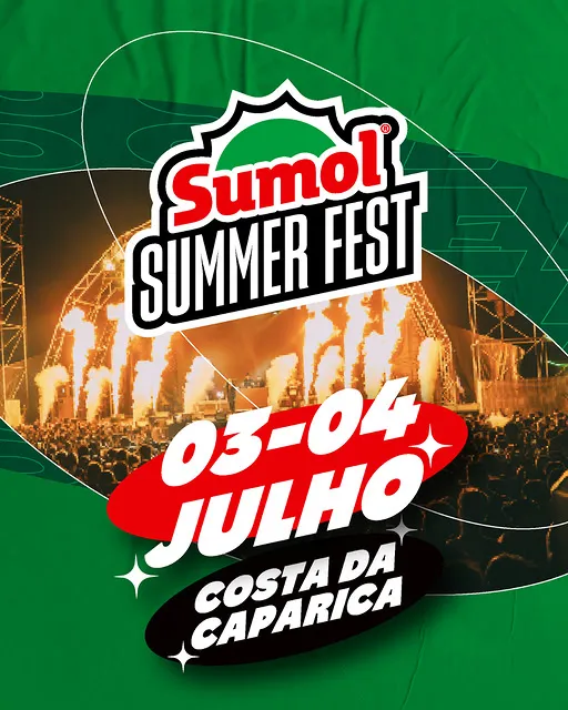 Sumol Summer Fest 2026 em Costa da Caparica