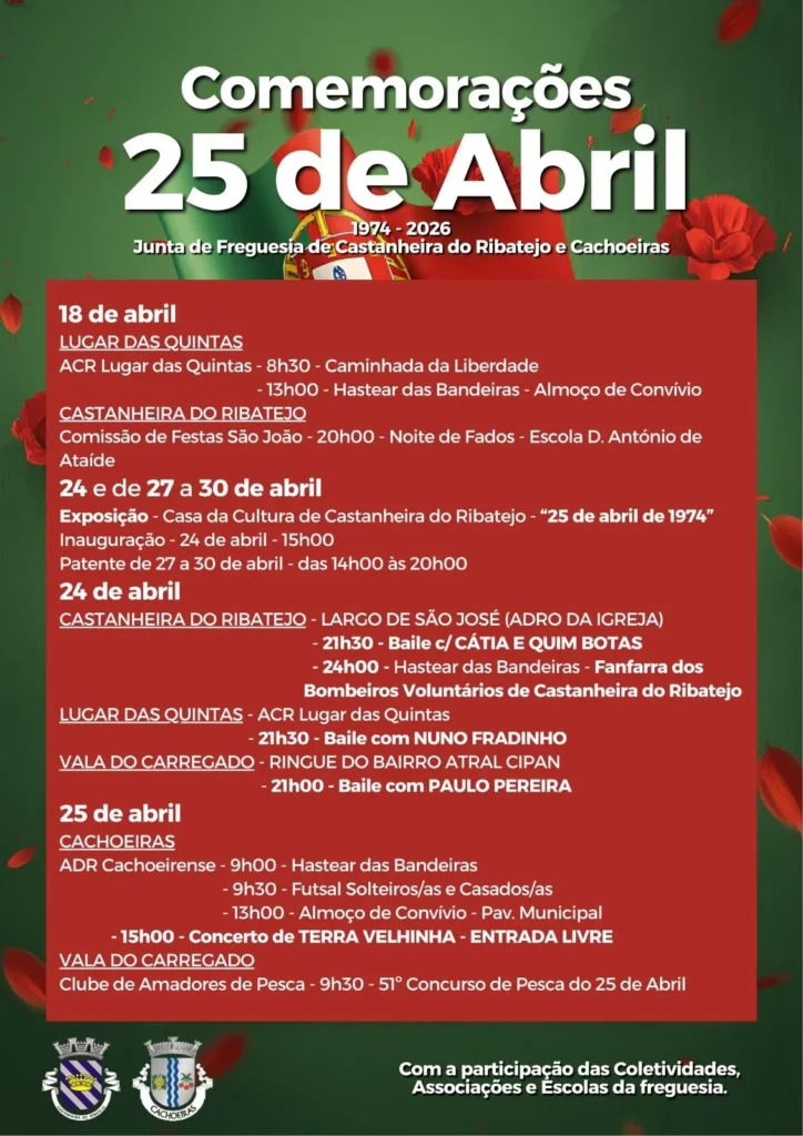 Concertos do 25 de Abril 2026 em Castanheira do Ribatejo
