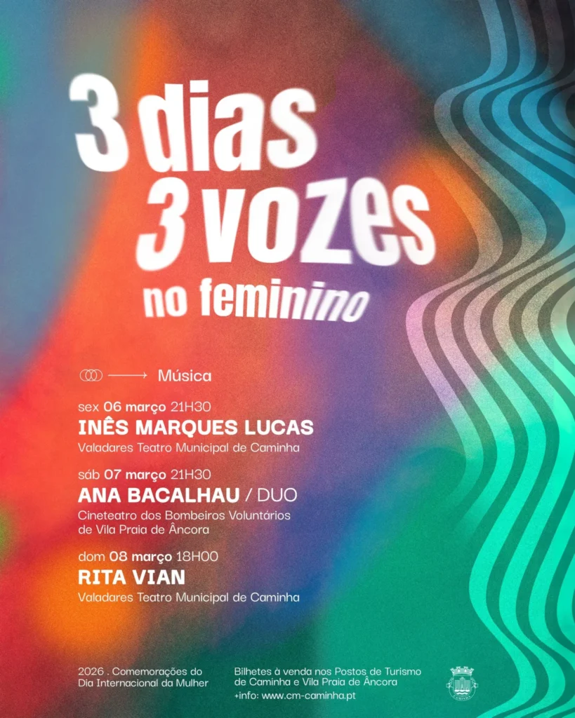 Concertos Três Dias 3 Vozes 2026 em Caminha