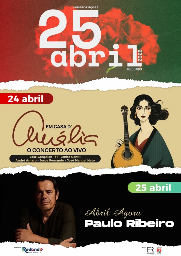 Concertos do 25 de Abril 2026 em Redondo