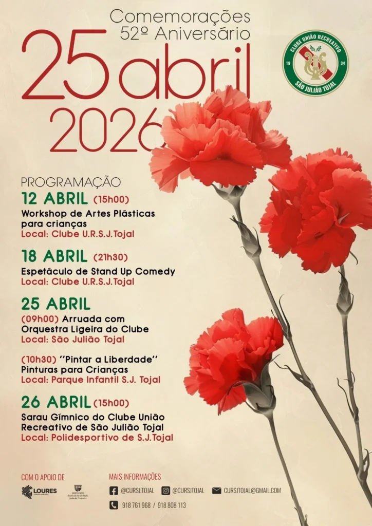 Concertos do 25 de Abril 2026 em São Julião do Tojal