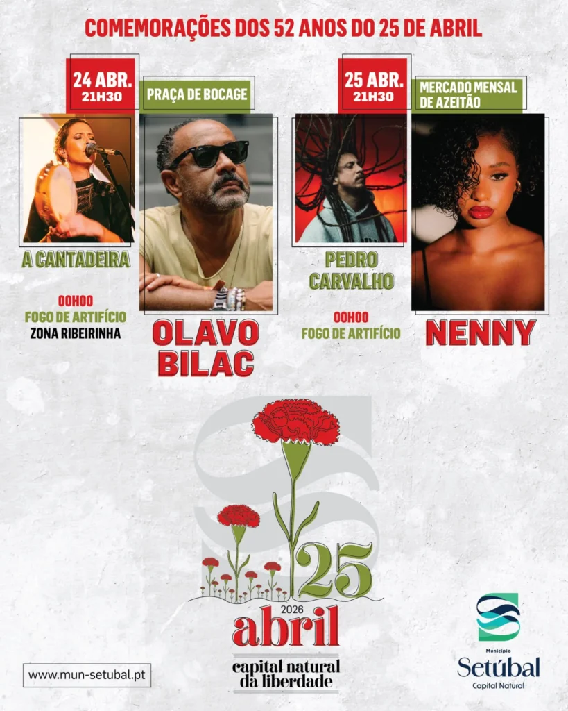 Concertos do 25 de Abril 2026 em Setúbal