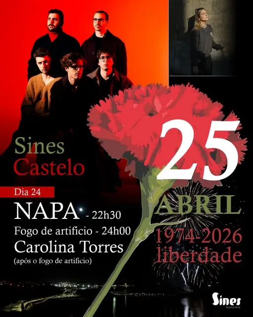 Concertos do 25 de Abril 2026 em Sines