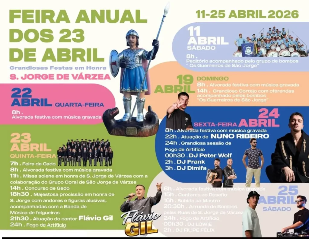 Festas de São Jorge de Várzea (23 de Abril) 2026