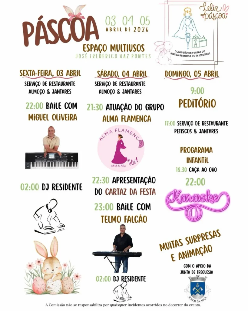 Festas de Sobral da Adiça (Páscoa) 2026