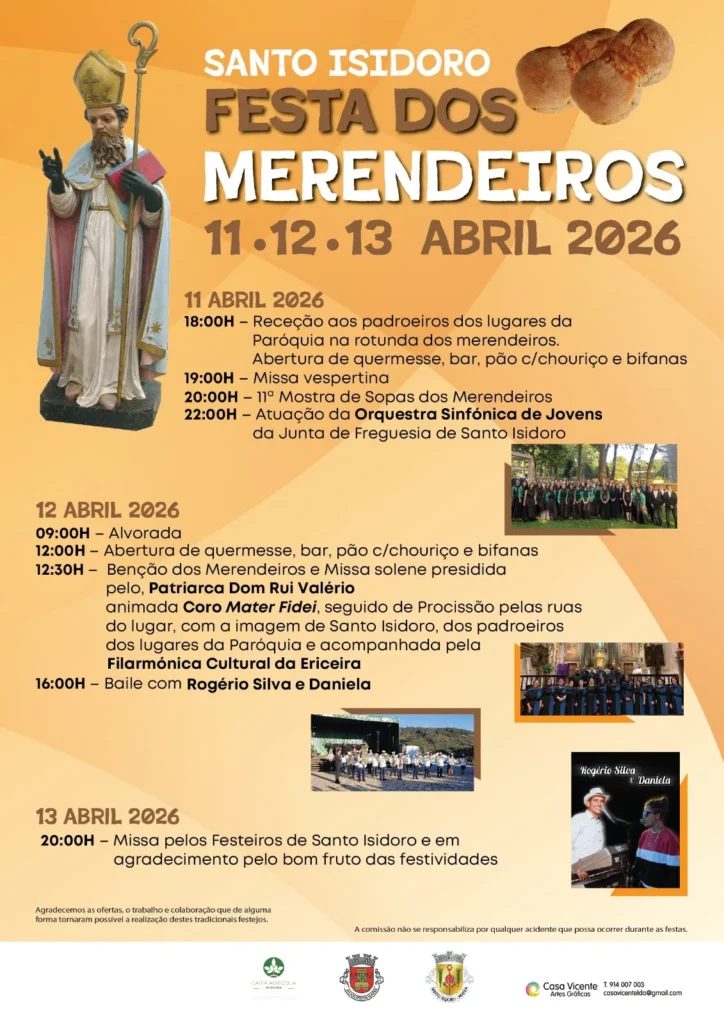 Festas dos Merendeiros 2026 em Santo Isidoro