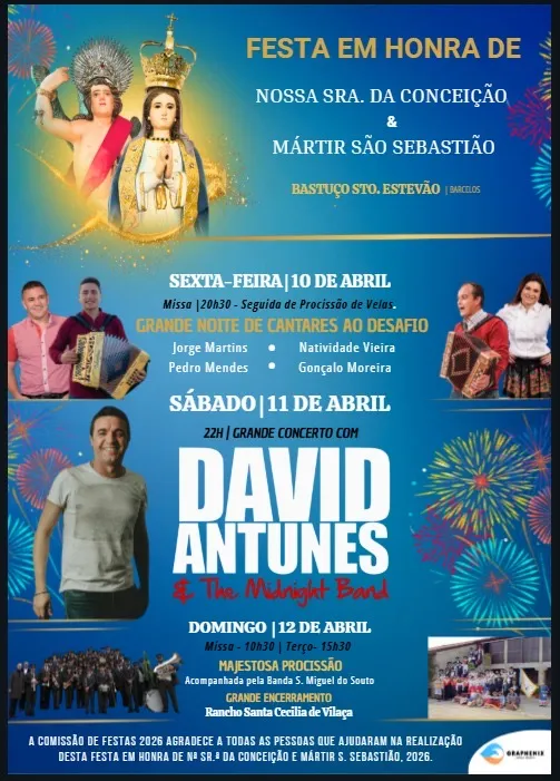 Festas de Bastuço Santo Estêvão (Senhora da Conceição) 2026