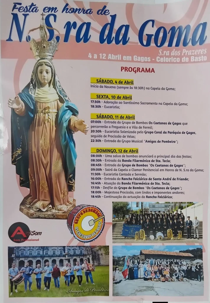 Festas de Gagos, Celorico de Basto (Senhora da Goma) 2026