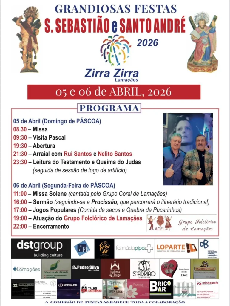 Festas de Lamaçães (São Sebastião) 2026