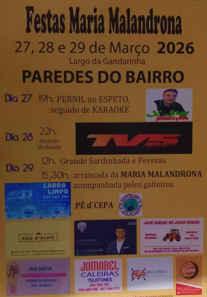 Festas de Paredes do Bairro (Maria Malandrona) 2026