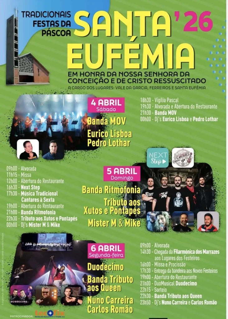 Festas de Santa Eufémia, Leiria (Páscoa) 2026