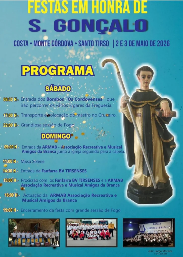 Festas de Monte Córdova, Santo Tirso 2026