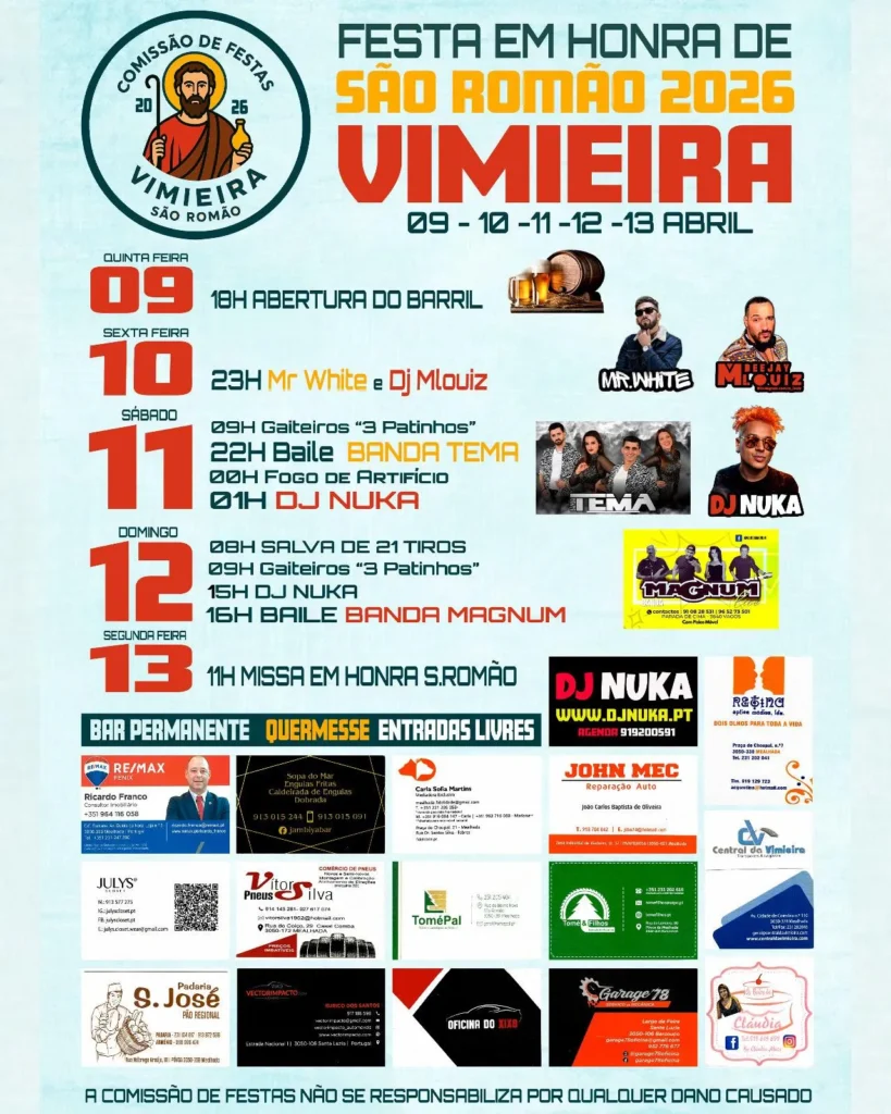 Festas de Vimieiria (São Romão) 2026 em Vimieira