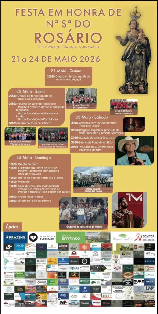 Festas de Santo Tirso de Prazins (Senhora do Rosário) 2026
