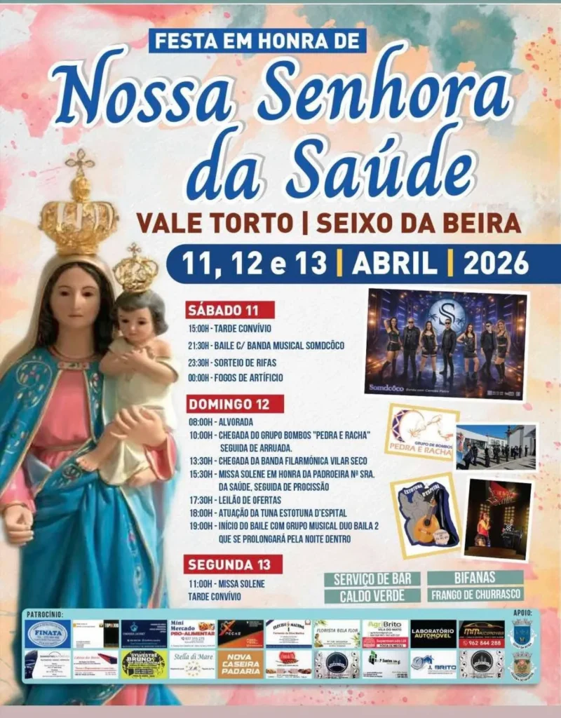 Festas de Vale Torto, Seixo da Beira (Senhora da Saúde) 2026