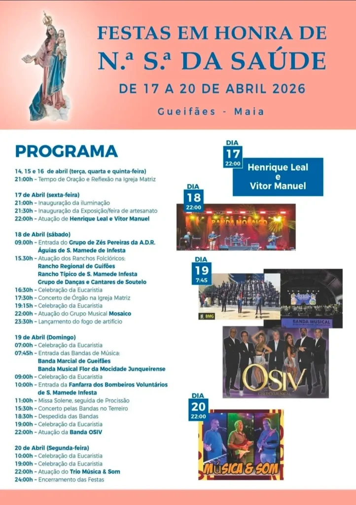 Festas de Gueifães, Maia (Senhora da Saúde) 2026