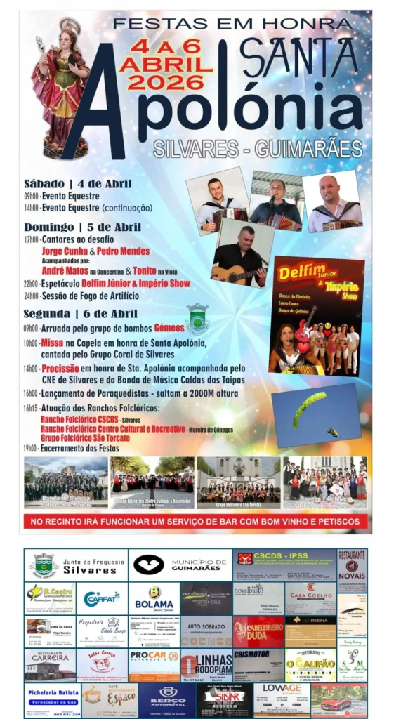 Festas de Silvares, Guimarães (Santa Apolónia) 2026